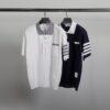 톰브라운 리버스 4바 반팔 카라 니트