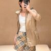 버버리-BURBERRY 여성 크롭 스노우 코트-12378